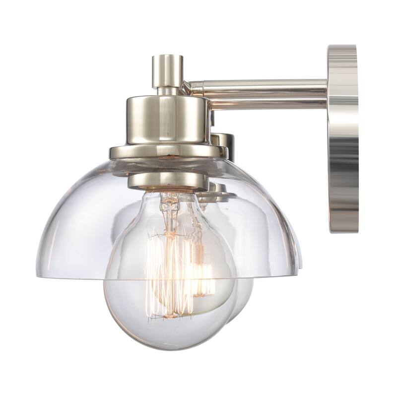 Elk Home Julian Brushed Gold With Glass Shade 2 Light Vanity Light