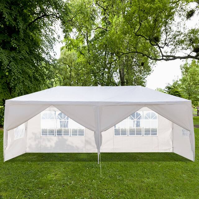 White PE/Iron Spiral Interface Wedding Party Canopy Tent