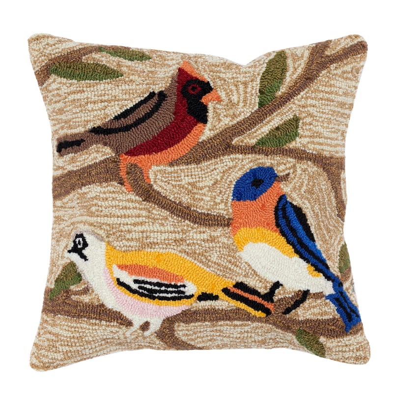 Liora Manne Frontporch Birds Indoor/Outdoor Pillow