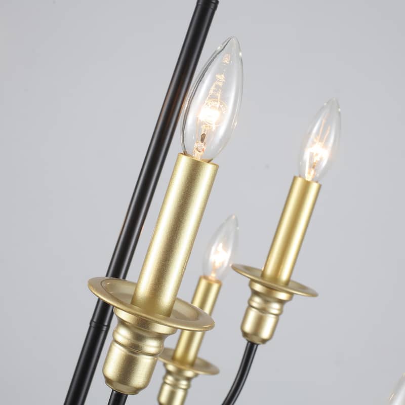 9-Light Candlestick Farmhouse Chandelier for Bedroom Living Room Staircase