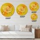 preview thumbnail 4 of 8, Designart 'United States Yellow Vintage Map' Oversized Contemporary Wall CLock
