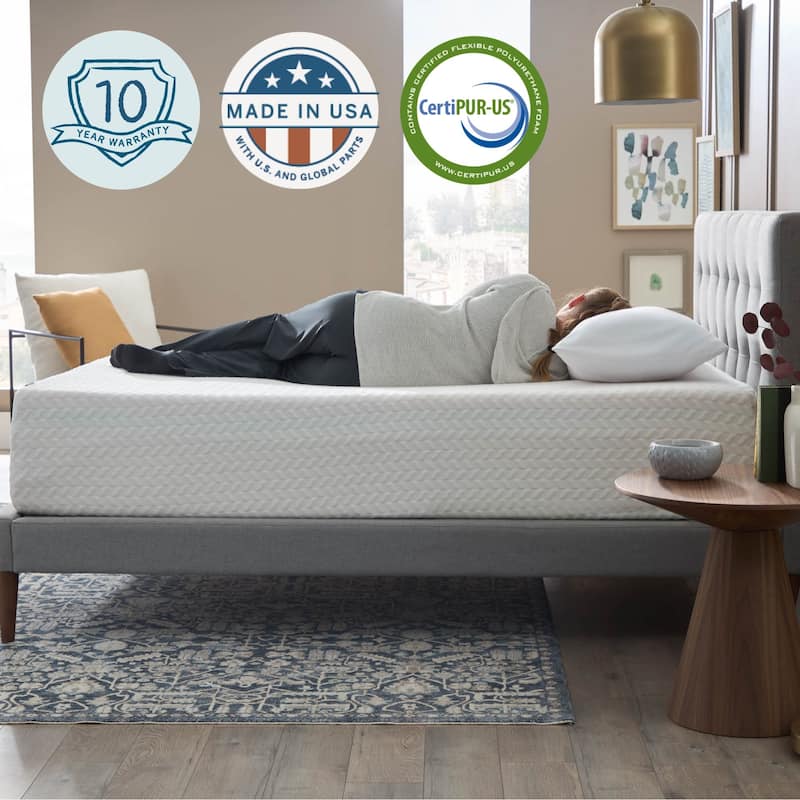 Lucid SureCool 14-inch Gel Memory Foam Mattress, Medium-Firm Feel