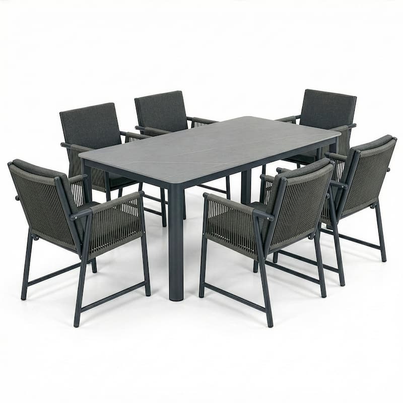 Bianca Grey Outdoor Dining 6 Seats Set