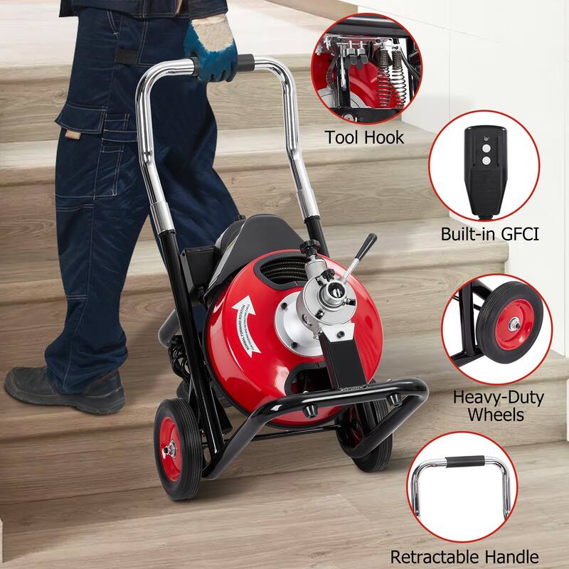 Portable Drain Cleaner Machine, Sewer Snake Machine