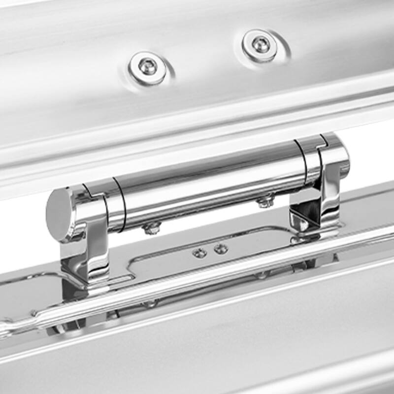 9 Qt Chafing Dish Buffet Set, Stainless Steel Rectangular Hydraulic Dining Stove