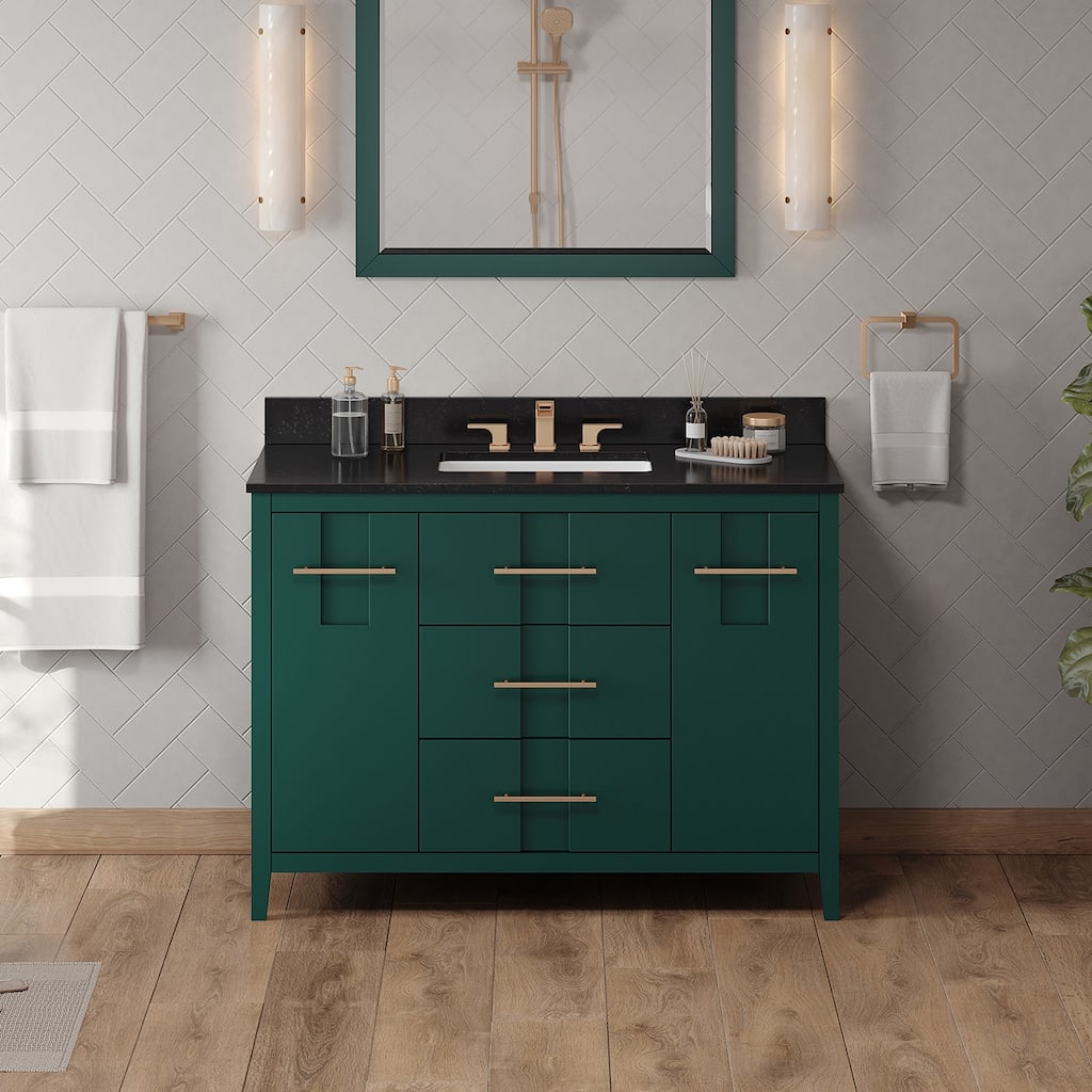 Jeffrey Alexander VKITKAT48R-GRANITE Katara 48" Free Standing Vanity