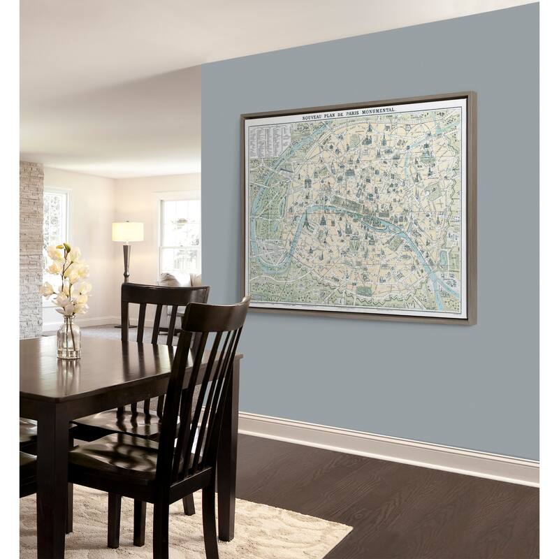 Kate and Laurel Sylvie Paris Map Canvas by Corinna Buchholz of Piddix