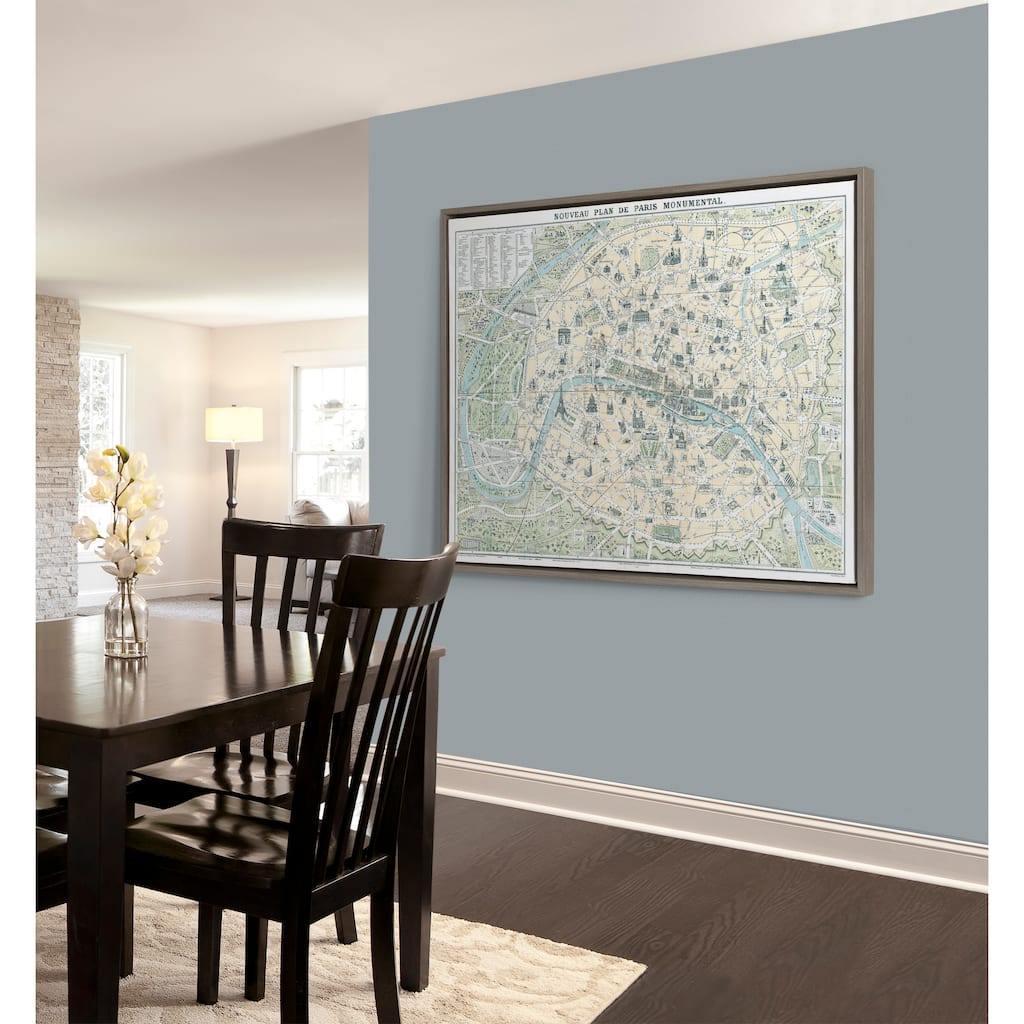 Kate and Laurel Sylvie Paris Map Canvas by Corinna Buchholz of Piddix