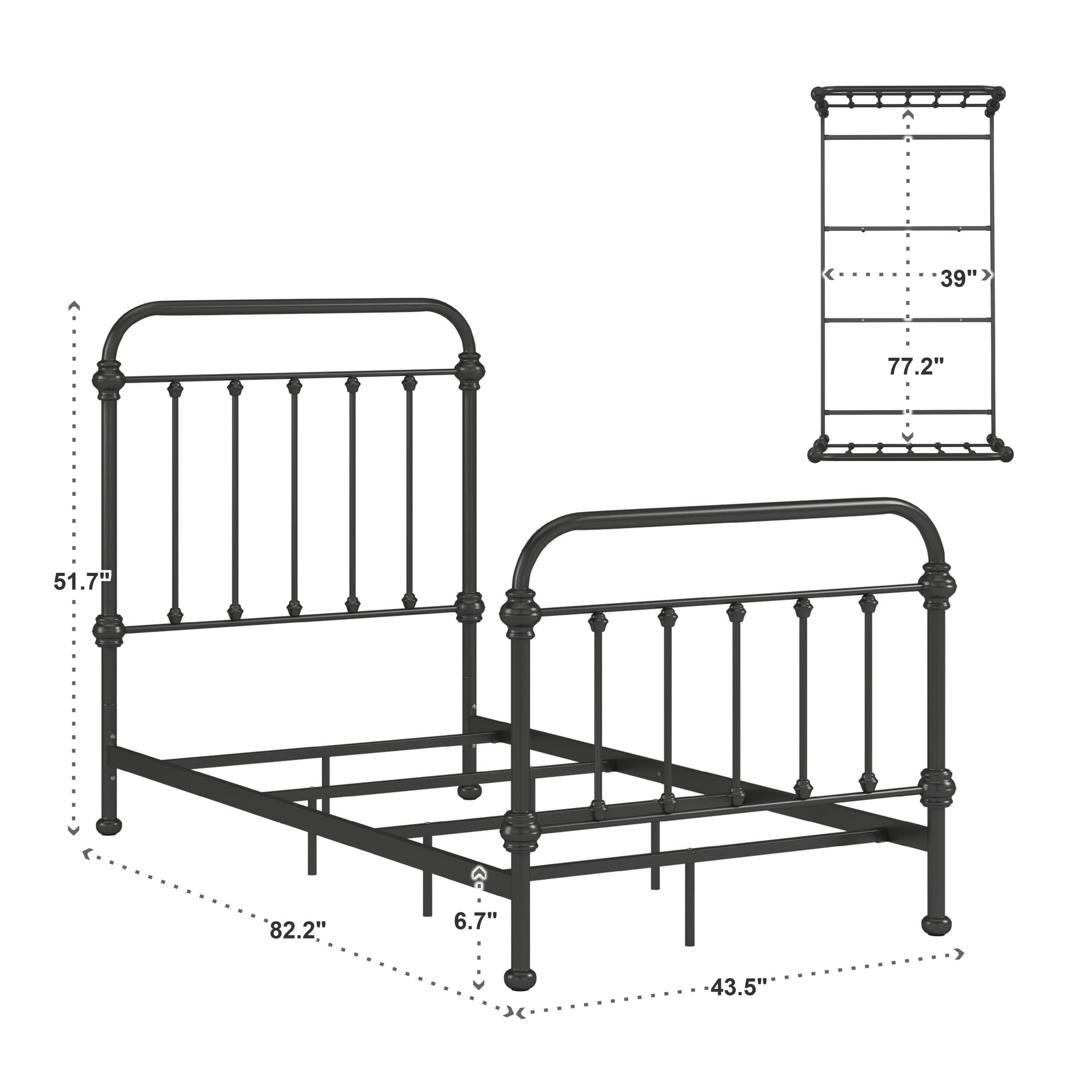 Giselle sales iron bed
