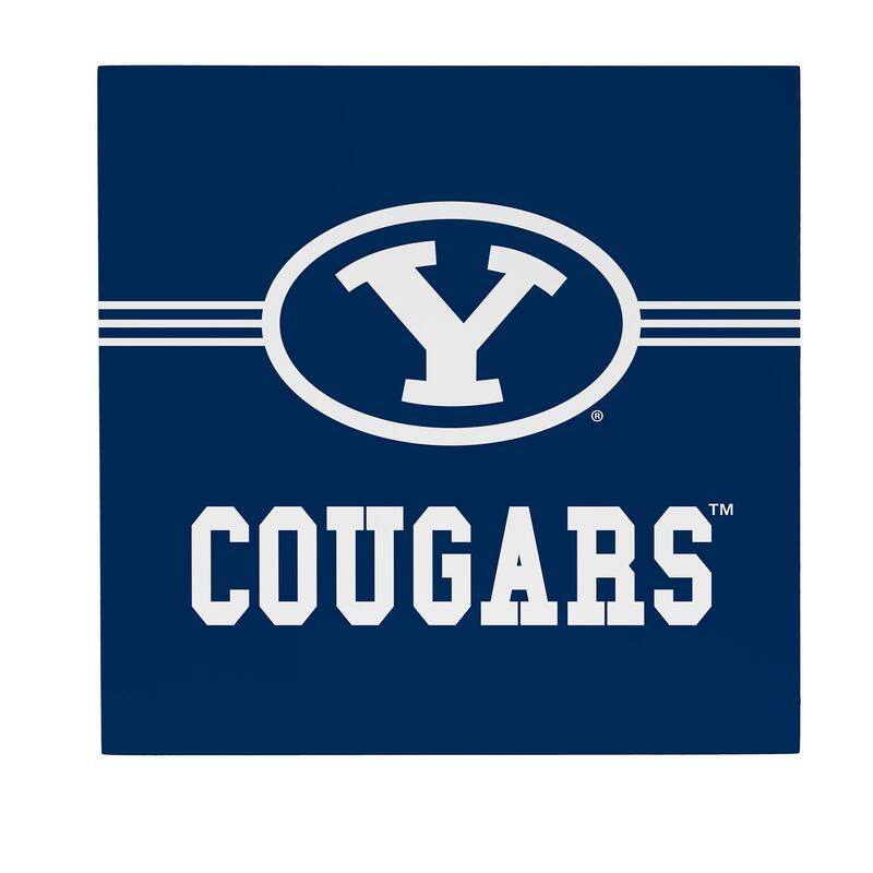 Brigham Young University Wooden Door Decor Wall Sign - Multi-Color