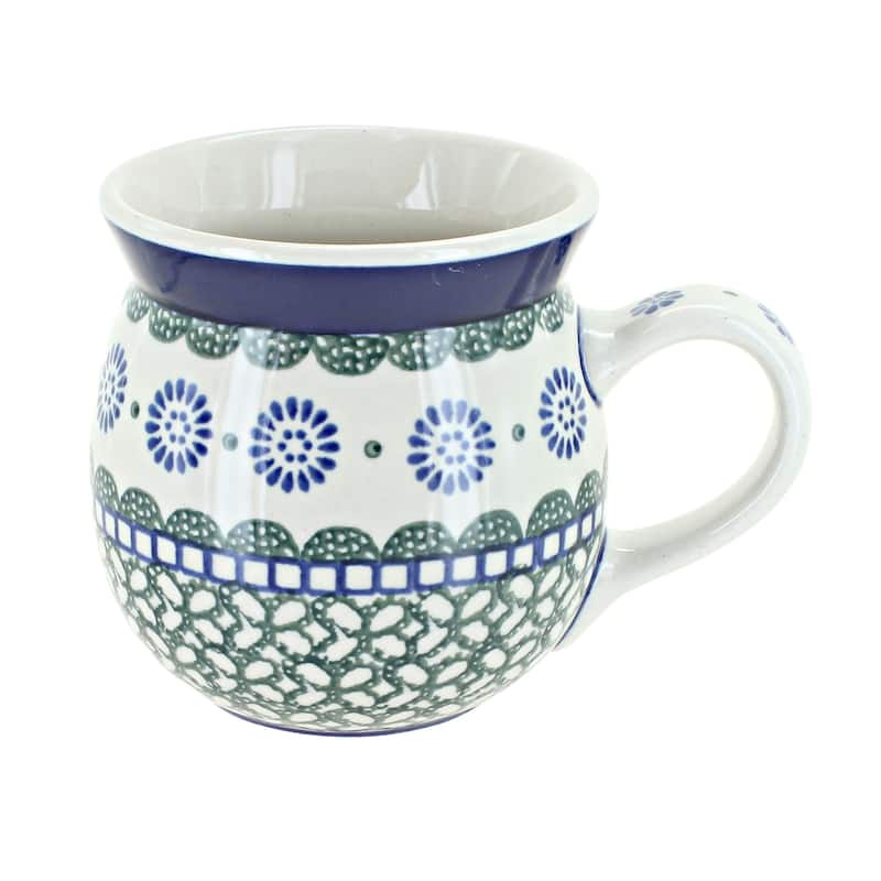 Blue Rose Polish Pottery Ceramika Artystyczna Bubble Mug