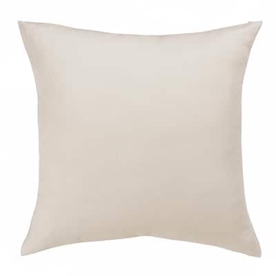 Sevita Hand-Woven Solid Linen Throw Pillow, 20" x 20"