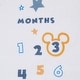 preview thumbnail 4 of 3, Disney Mickey Mouse White, Blue, and Orange Super Soft Milestone Baby Blanket