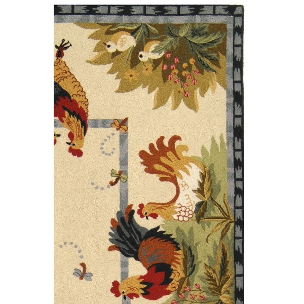 SAFAVIEH Handmade Chelsea Chelsy French Country Rooster Wool Rug