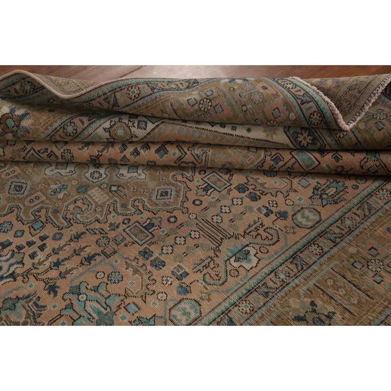 Tabriz Persian Vintage Area Rug Handmade Living Room Wool Carpet - 8'2" x 11'3"