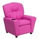 preview thumbnail 162 of 191, Contemporary Kids Recliner with Cup Holder Hot Pink Vinyl