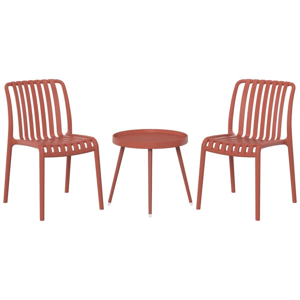 Frond and Form 3-Piece Outdoor Patio Chair With Side Table