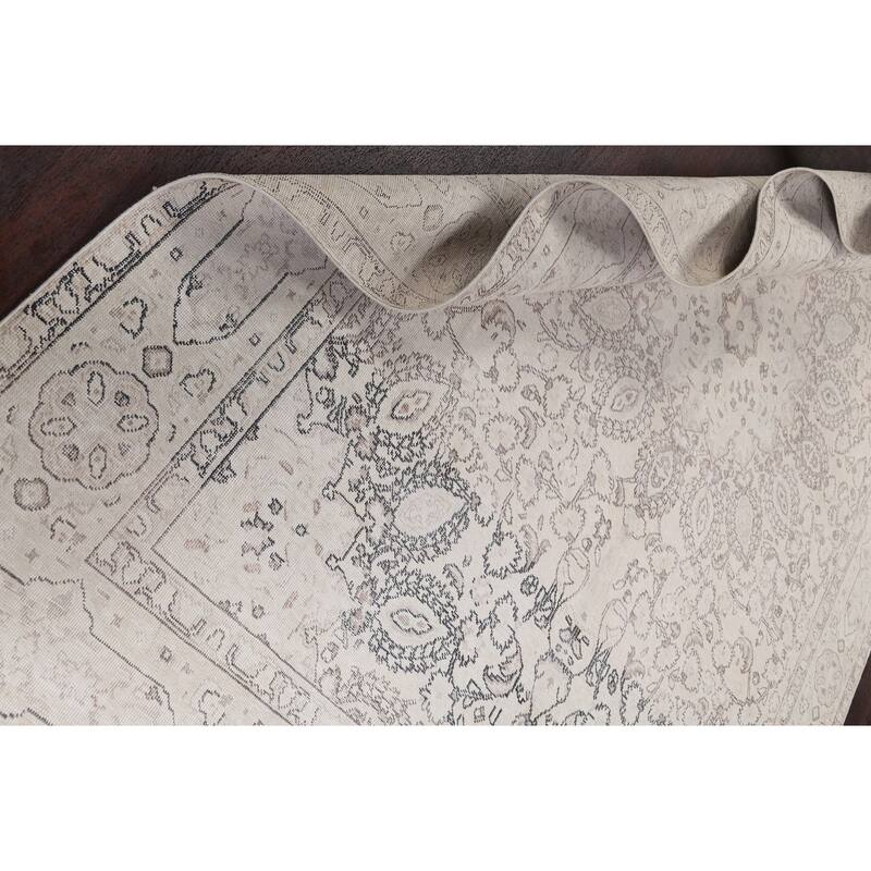 CLEARANCE Distressed Muted Tabriz Persian Wool Area Rug Handmade - 6'9" x 9'10"