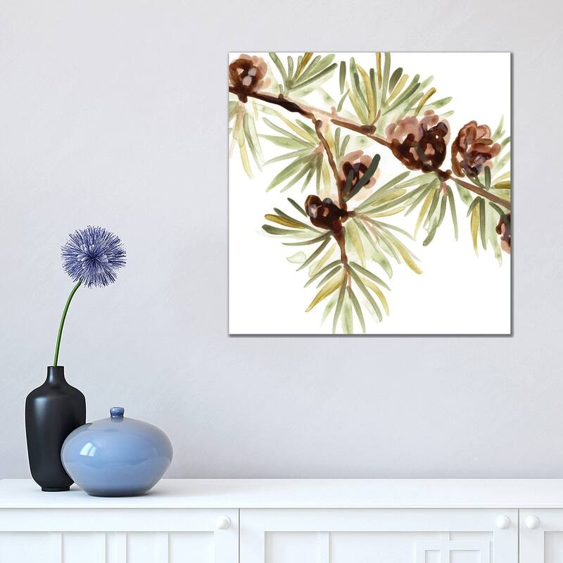 iCanvas "Simple Pine Cone III" by June Erica Vess Canvas Print - 18x18x1.5