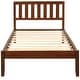 preview thumbnail 4 of 10, Twin Wood Platform Bed with Headboard and Solid Slat Support for Stable and Stylish Bedroom Setup