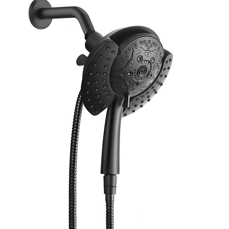 YASINU Hand Held Shower Head & Rain Shower Head 2-IN-1 Shower Head - Matte Black