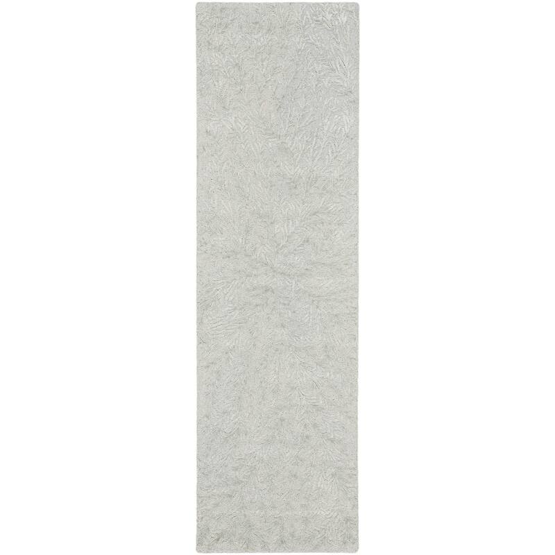 Michael Amini Star Contemporary Textured Botanical Abstract Glam Area Rug