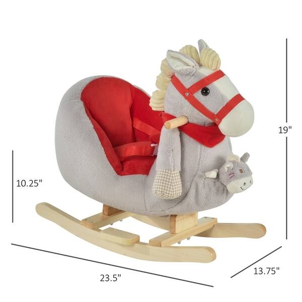 dimension image slide 8 of 13, Rocking Motion Chair With Music Button For Kids - 24.75" L x 12.5" W x 20.5" H