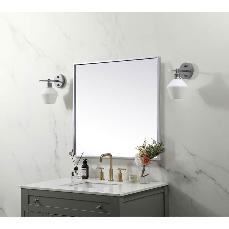 Indigo Home Metal Frame Square Mirror 24 inch