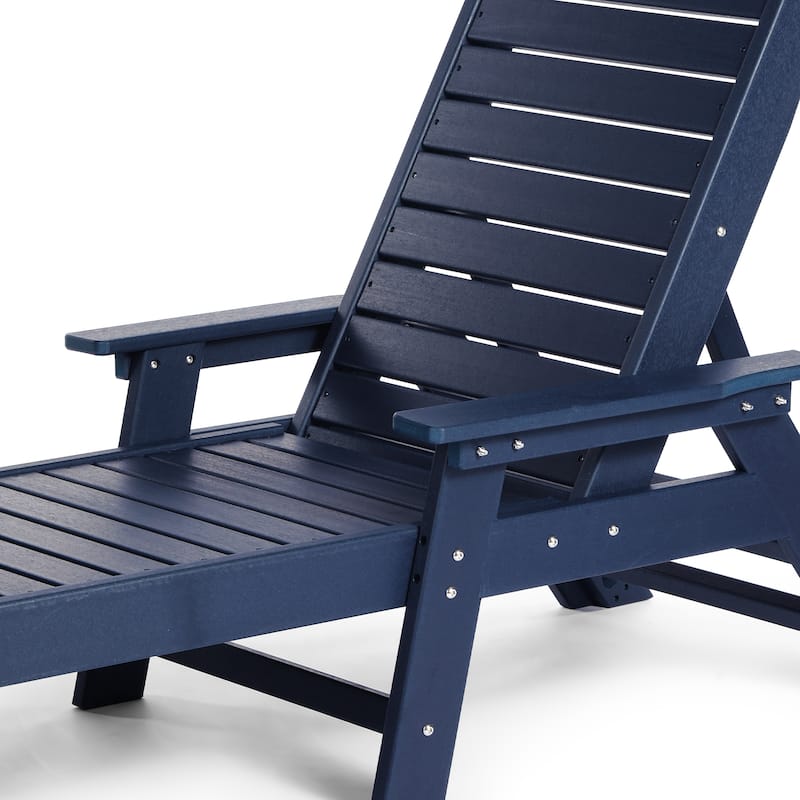 Laguna Hdpe All Weather Outdoor Patio Pool Reclining Chaise Lounge (Set Of 2)