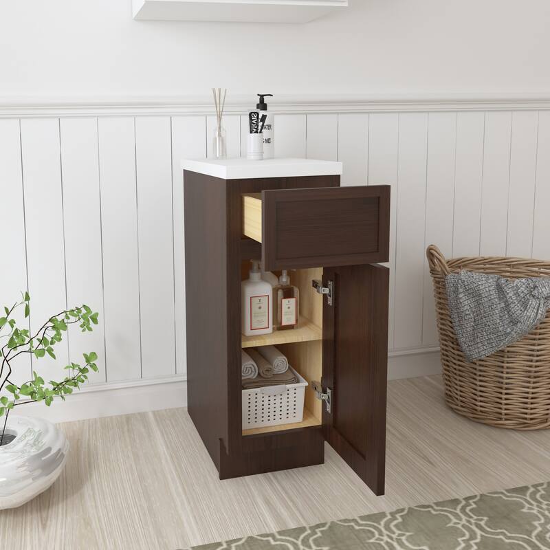 Vanity Art 12" Freestanding Single Base Storage Cabinet with Soft Close Door
