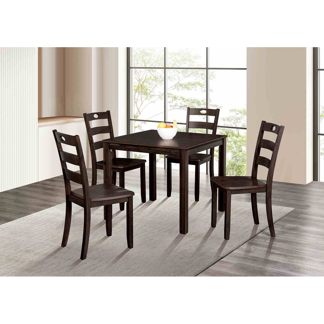 Classic 5PC Dining Set Slat Back Chairs and Table