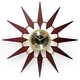 preview thumbnail 1 of 5, Orion Mid-Century Modern Large Sunburst Wall Clock 30 inch by Infinity Instruments - 30 x 1.5 x 30