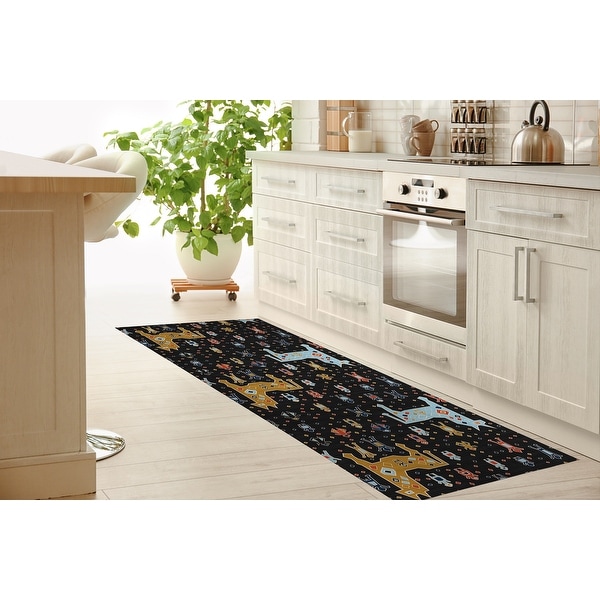TORTUGA GABBEH CHARCOAL Kitchen Mat by Kavka Designs Bed Bath