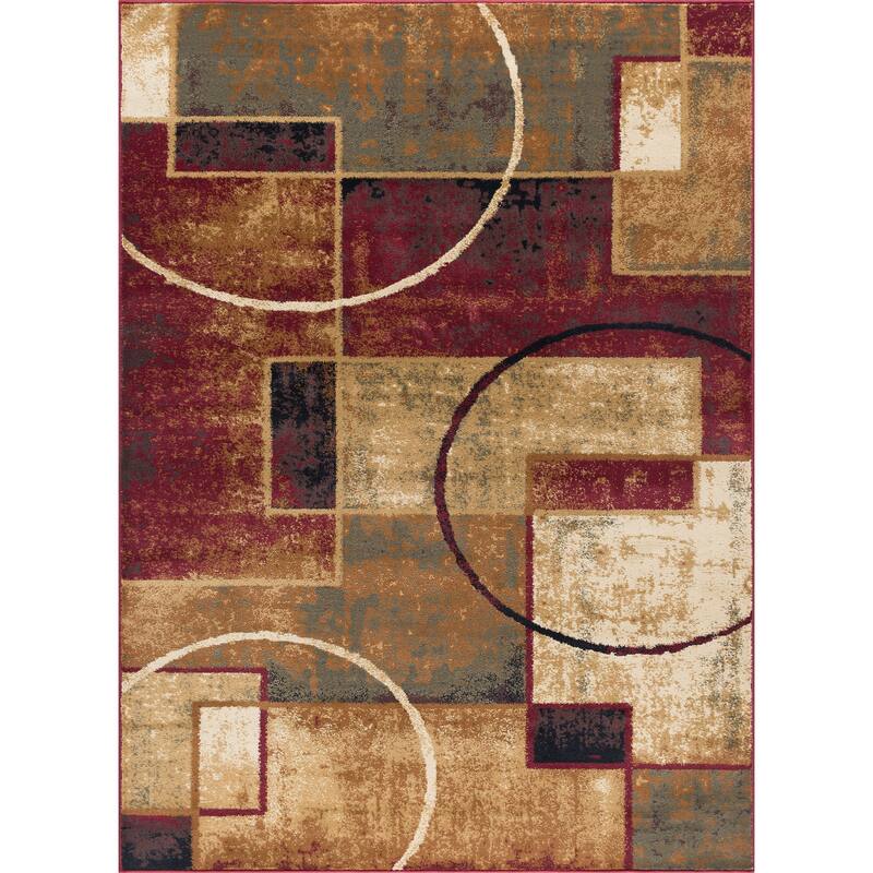Flora Modern & Contemporary Color Block Indoor Area Rug