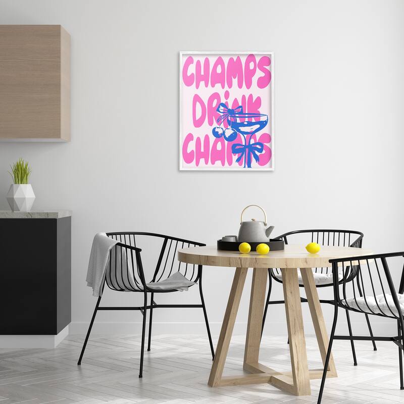 Stupell Champs Drink Champagne Framed Giclee Art Design By House of Lulu