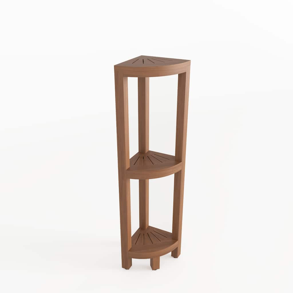 Kai OptiAREA Corner Teak Shower Stand - 3 Tier