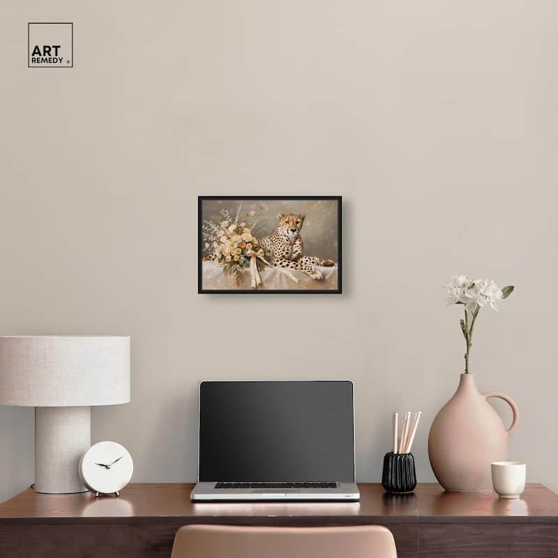 Bouquet Cheetah Canvas by Art Remedy