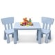 preview thumbnail 1 of 17, Kids Table and Chair Set, Plastic Children Activity Table and 2 Chairs for Art Craft, Easy-Clean Tabletop