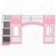 preview thumbnail 12 of 10, Twin Size Low Loft Bed with Storage Staircase, Wood Loft Bed Frame with Full-Length Guardrails & Window, for Kids Teens, Pink