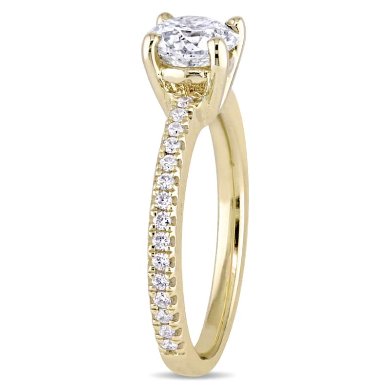 Miadora 1 1/7ct TDW Diamond Engagement Ring in 14k Yellow Gold