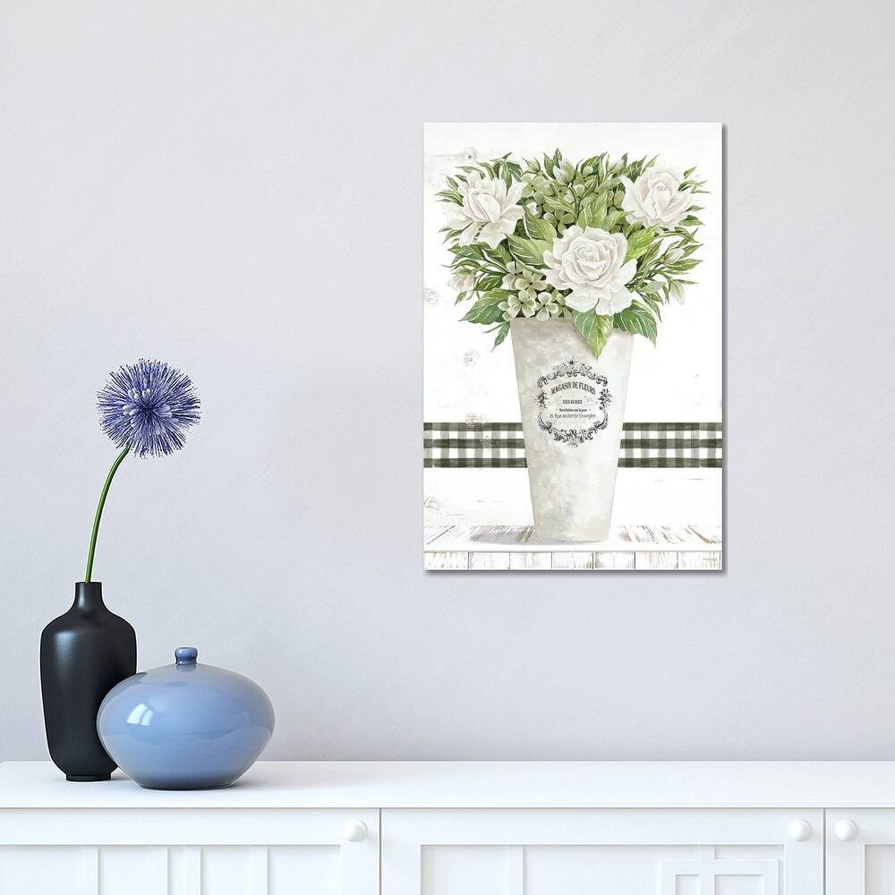 iCanvas "White Roses" by Cindy Jacobs Canvas Print