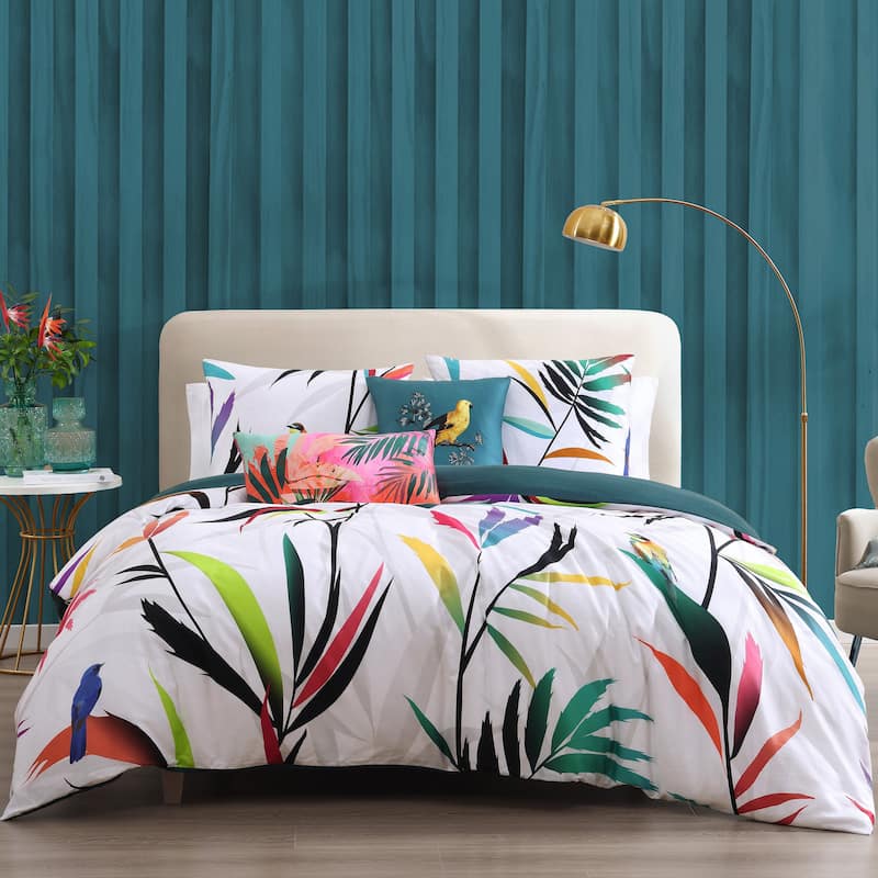 Bebejan Tropical Fusion 100% Cotton Sateen 5 Piece Reversible Comforter Set