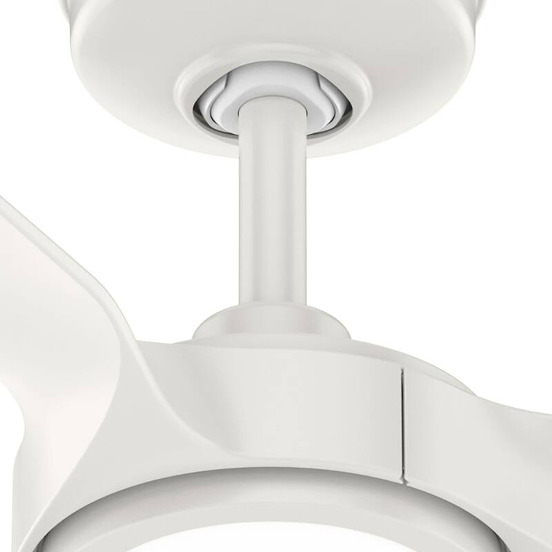 Hunter ZenTech Indoor / Outdoor 3-Blade Smart Ceiling Fan w/ LED Light and Handheld Remote - Modern & Contemporary.