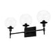 preview thumbnail 43 of 45, Hunter Xidane Vanity Wall Light - Bathroom, Mid Century Modern, Glam - Clear glass