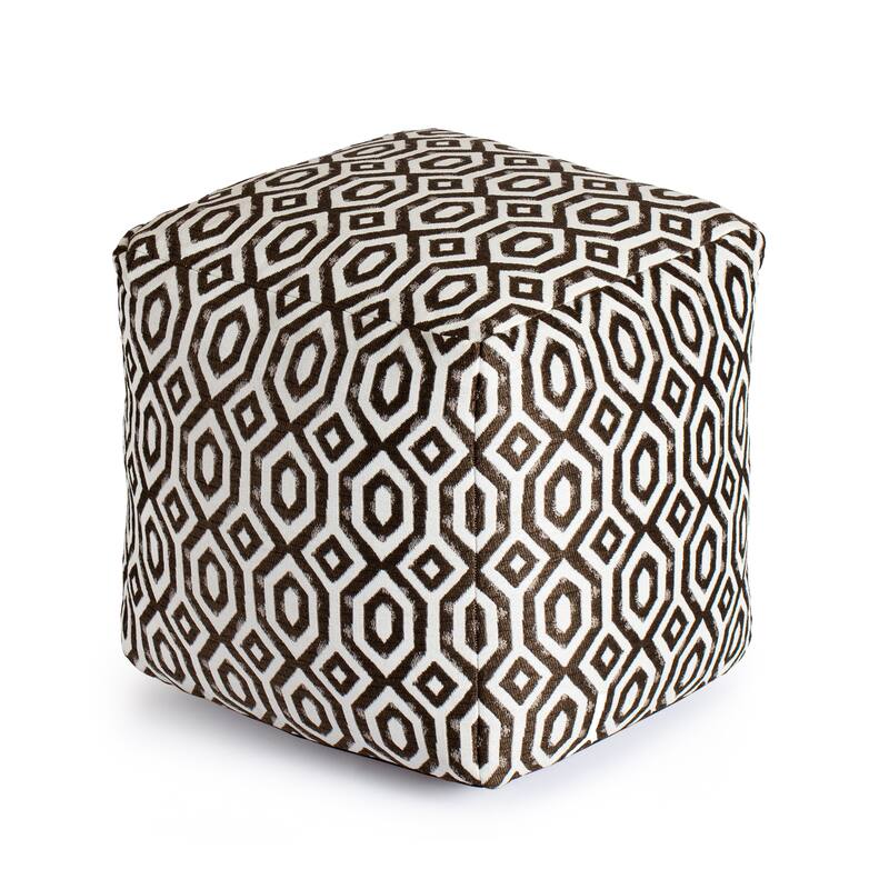 Jani Zuma Indoor/Outdoor 18" x 18" Square Pouf Ottoman