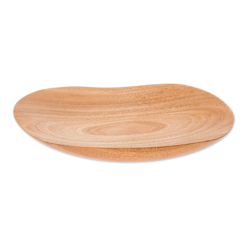 Novica Handmade Beautiful Repast Mahogany Wood Platter