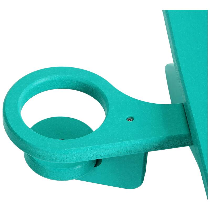 Shoreside Kids Outdoor Poly Adirondack Chair with Cup Holder (Set of 2)