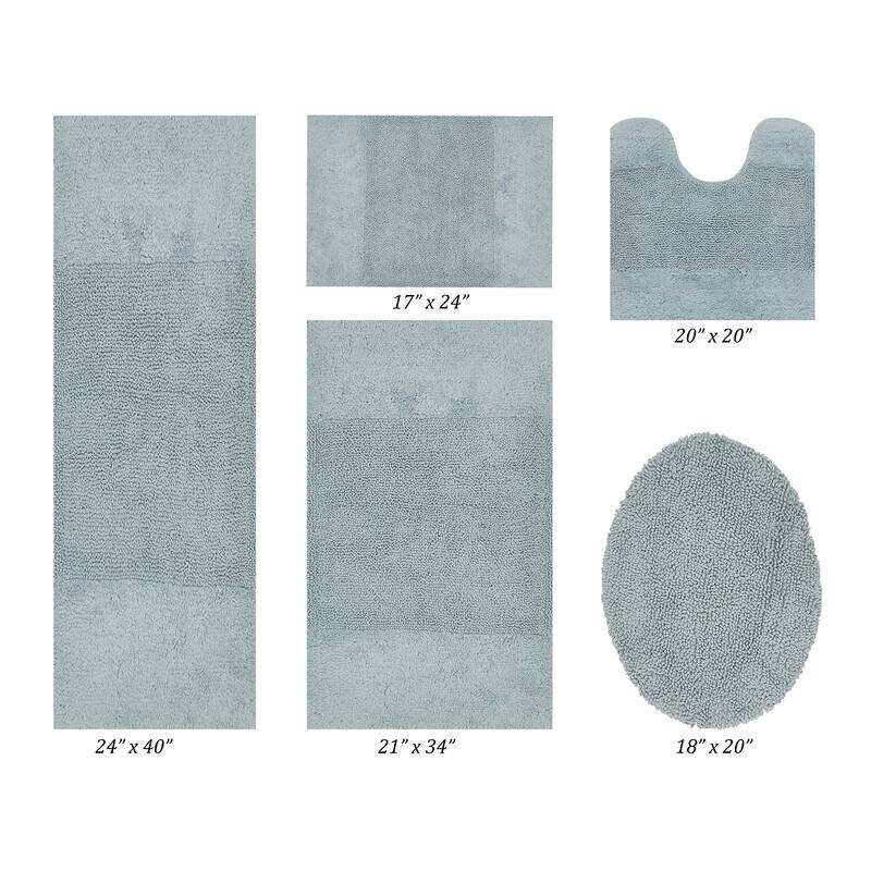 Better Trends Bath Rug 100% Cotton Water Absorbent Tufted Bathroom Rug Set for Shower, Sink Mats Machine Wash Granada Collection