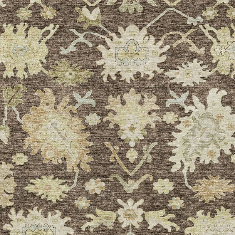 HomeRoots Floral Traditional Rectangle Outdoor Rug