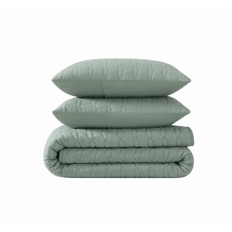 Cannon Geo Circle Solid Quilt Set